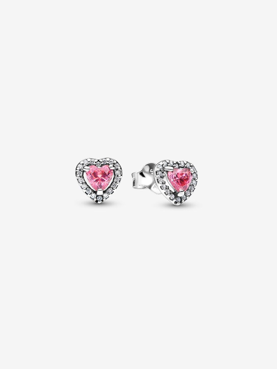 Orecchini Cuori in Rilievo Rosa Pandora 298427C01