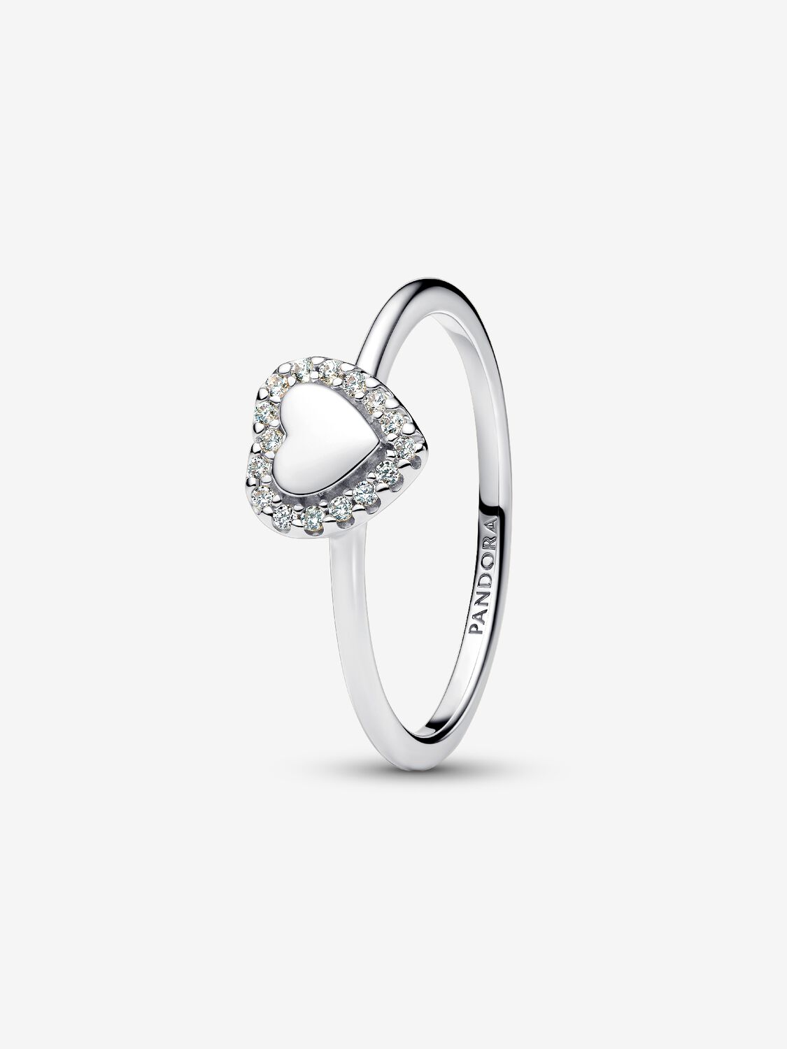 Anello Cuore e Pavè da incidere Pandora 193801C01