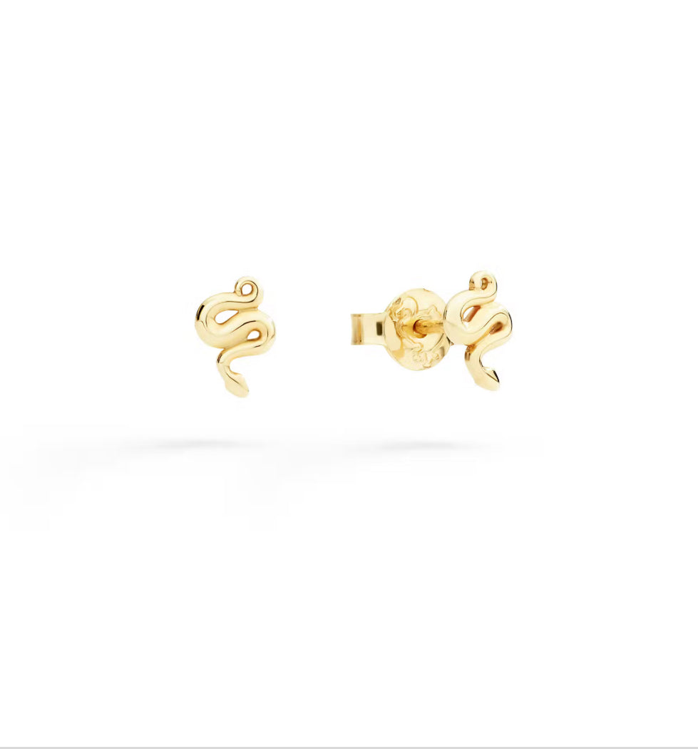 Orecchini Mini Stud Serpente Oro Giallo Dodo DOC6003-SNAKE-0009G