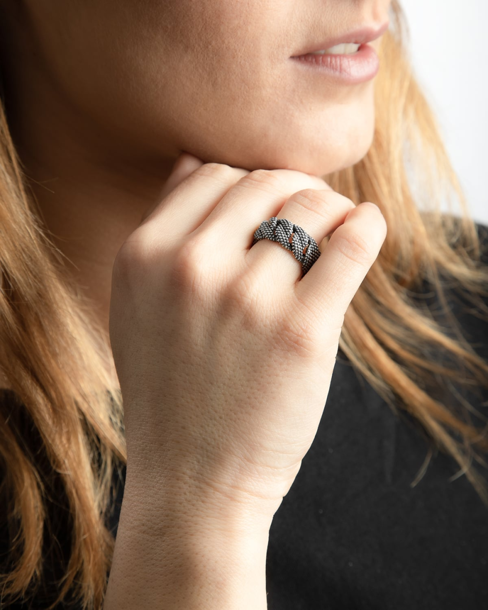 Anello Grumetta Piccola Puntinata Argento NOVE25 N25ANE00265