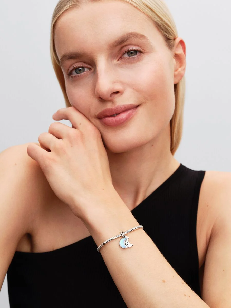 Charm Pendente Doppio Luna Crescente "I Would Give you the Moon" Argento Sterling 925 Pandora 794272C01