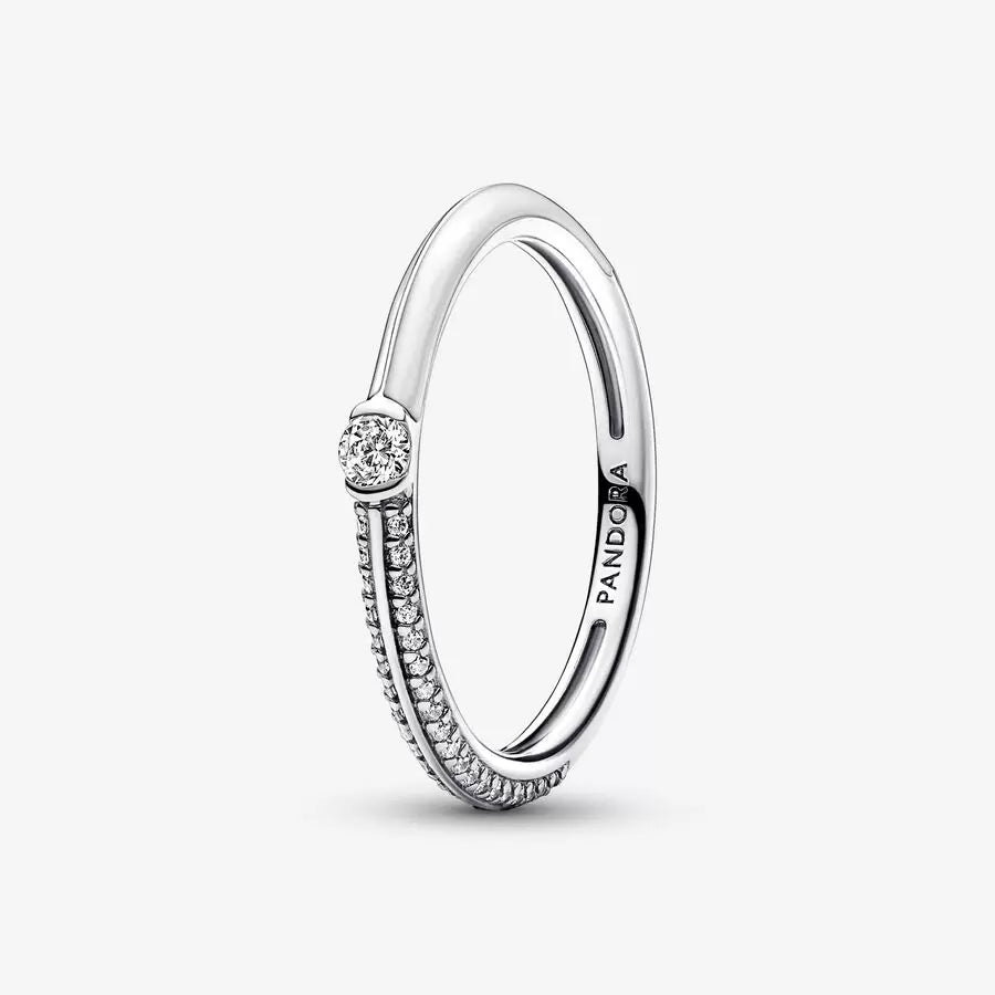 Luminous Stones & White Enamel Ring Pandora ME 192528C02