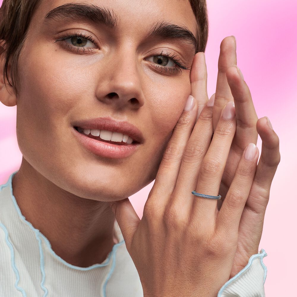 Pandora ME Blue Luminous Stones Ring 199679C03