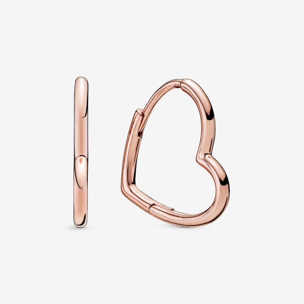 Pandora Asymmetric Hearts Hoop Earrings 288307