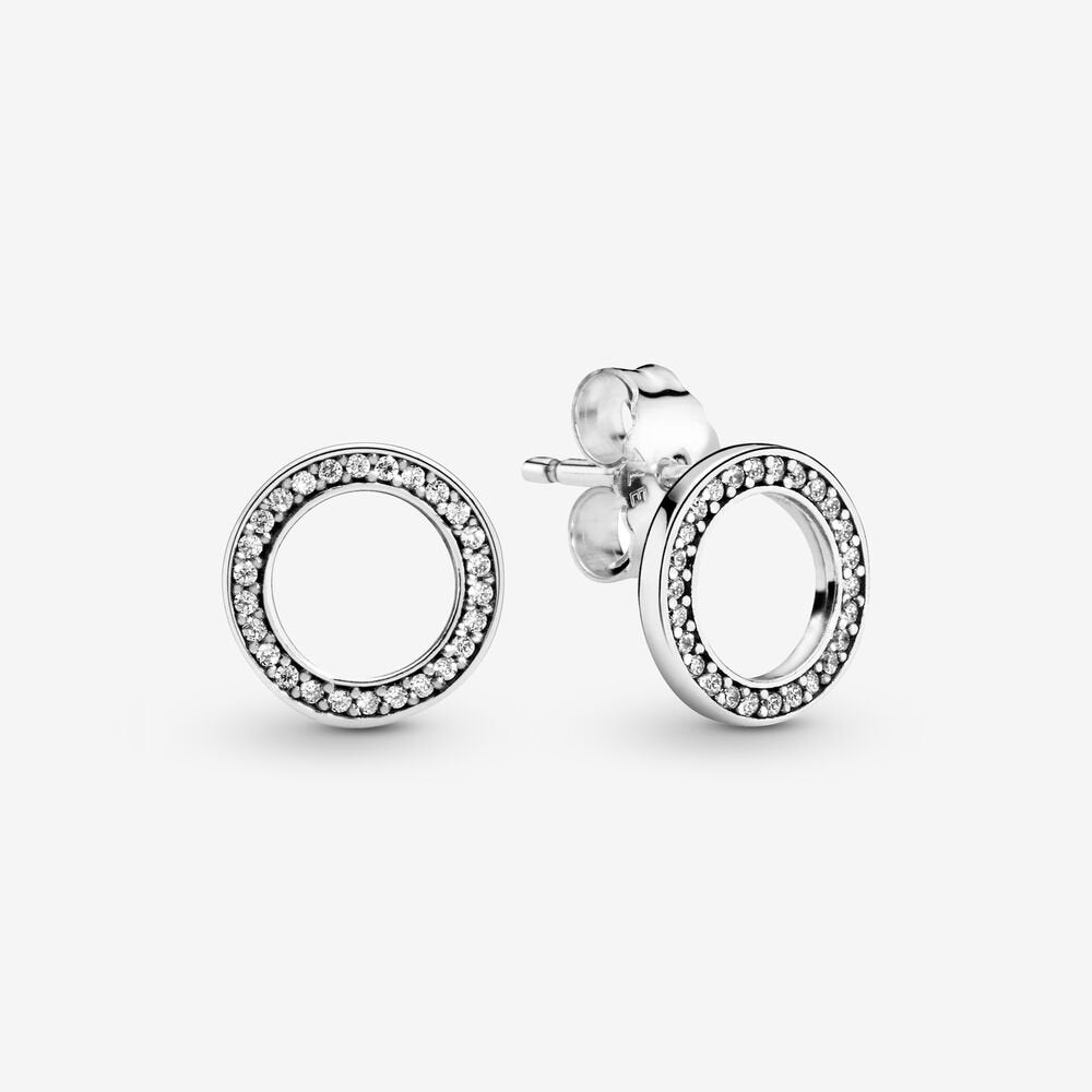 Orecchini A Lobo Cerchi Scintillanti Pandora 290585CZ