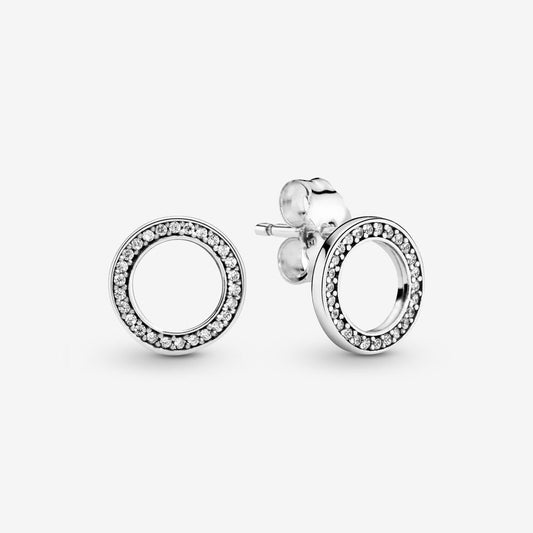 Orecchini A Lobo Cerchi Scintillanti Pandora 290585CZ