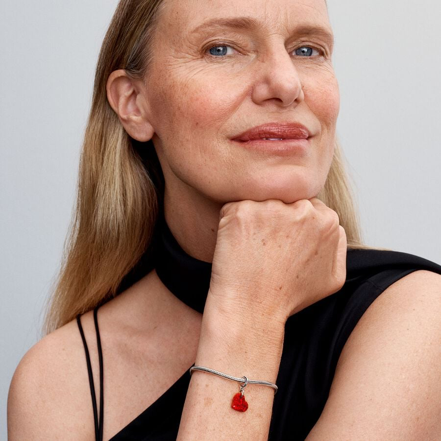 Charm Pendente Cuore Opale Rosso Pandora 793348C01