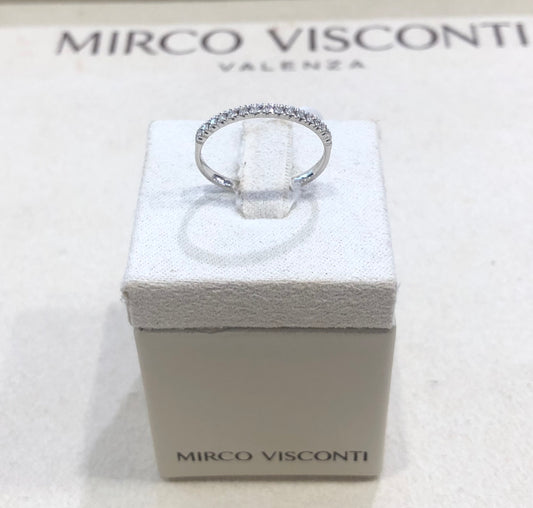 Anello Riviera con Diamante in Oro Bianco Mirco Visconti LE42/EM10