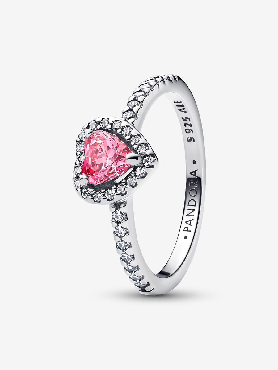 Anello Cuore in Rilievo Rosa Pandora 198421C03