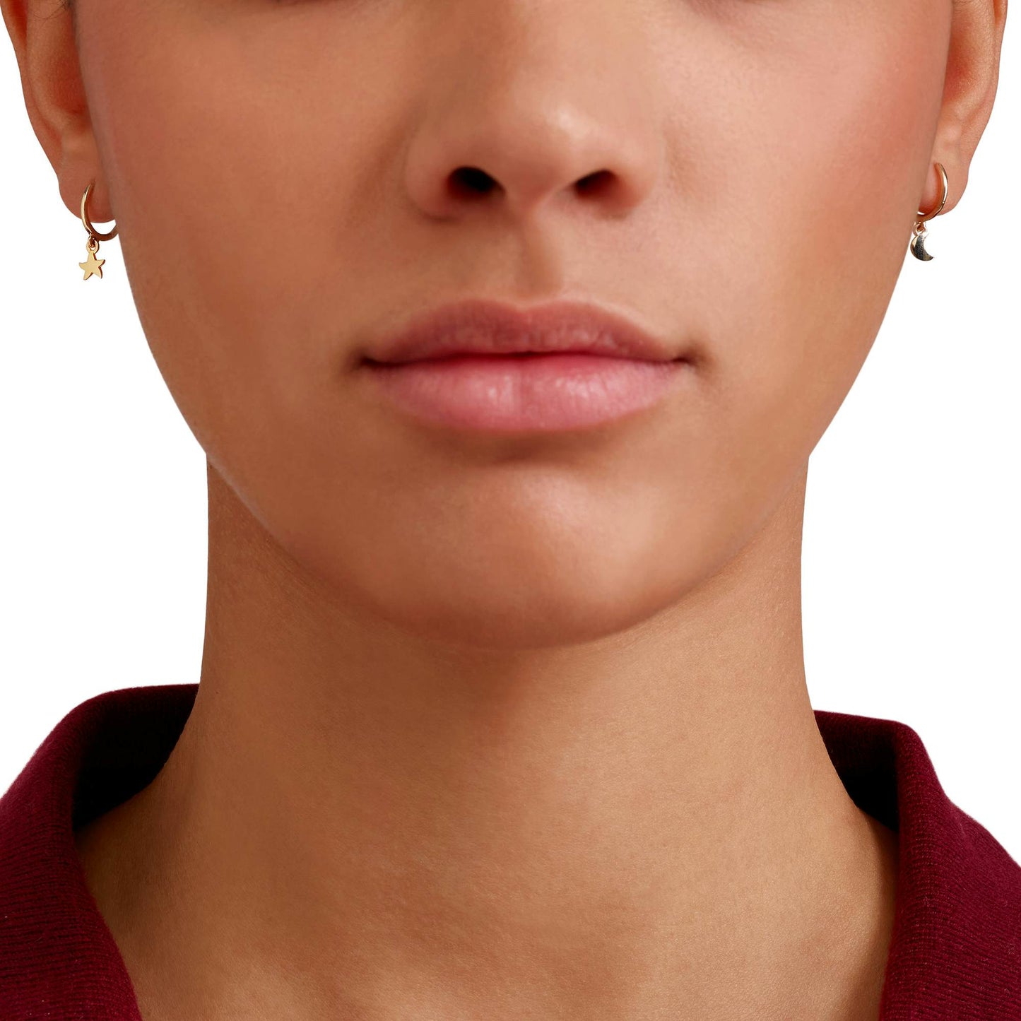 Orecchini Hoop Stellina e Luna Oro Giallo Dodo DOC5032-UNIVE-0009G