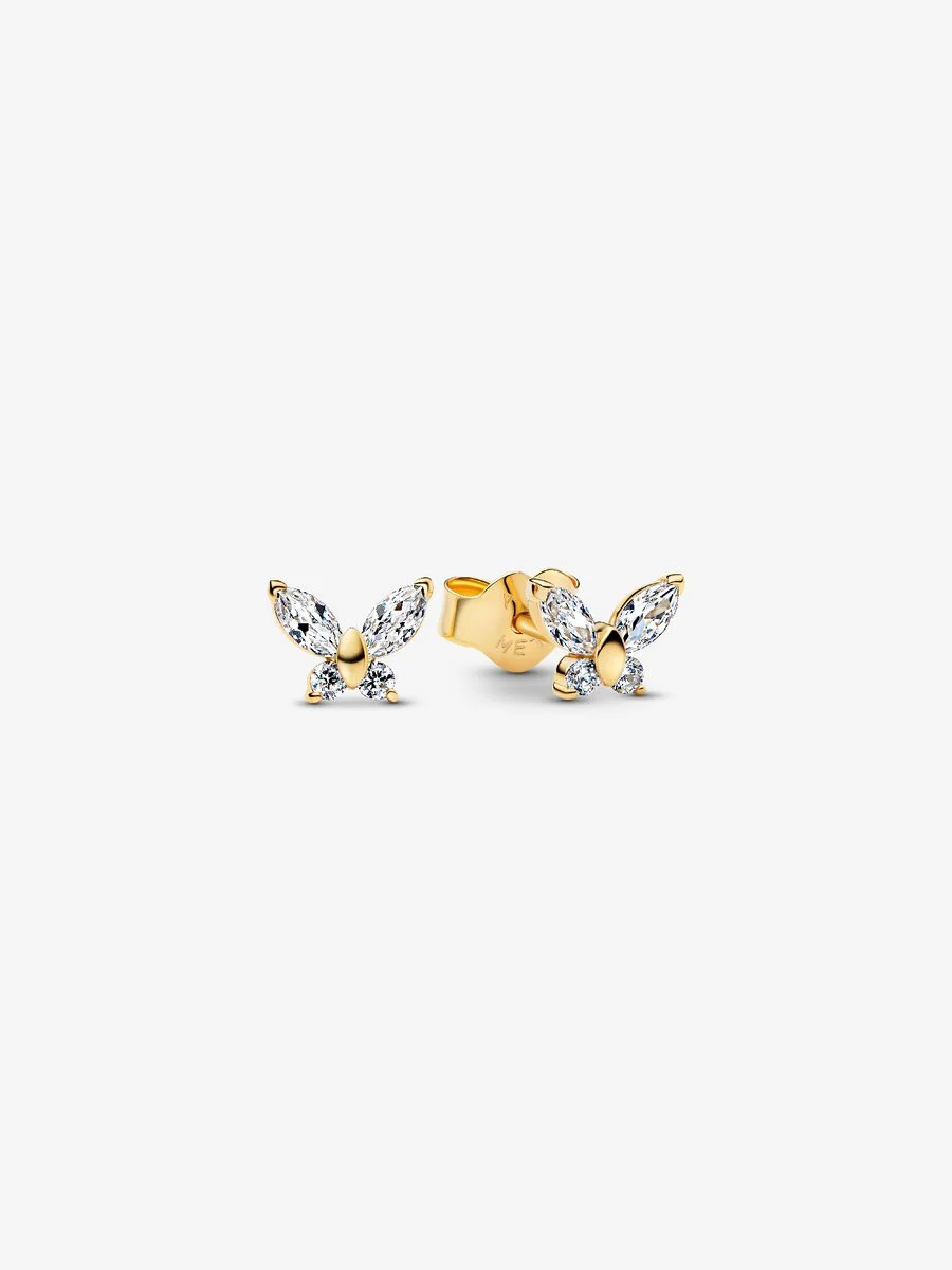 Orecchini a lobo Farfalla Placcatura in Oro 14k Pandora 264264C01