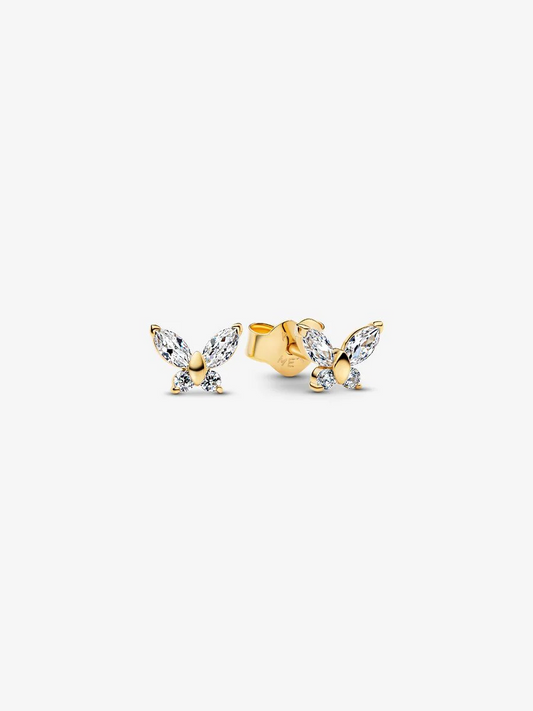 Orecchini a lobo Farfalla Placcatura in Oro 14k Pandora 264264C01