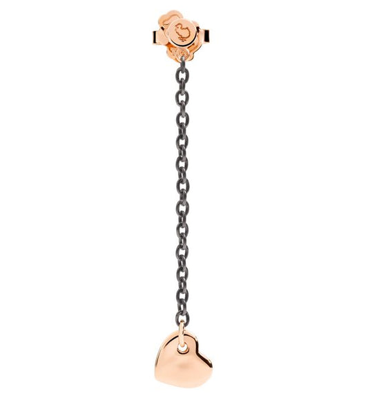 Orecchino Pendente Cuore Oro Rosa 9 Kt e Titanio Dodo DOHCUORP1/9/CT