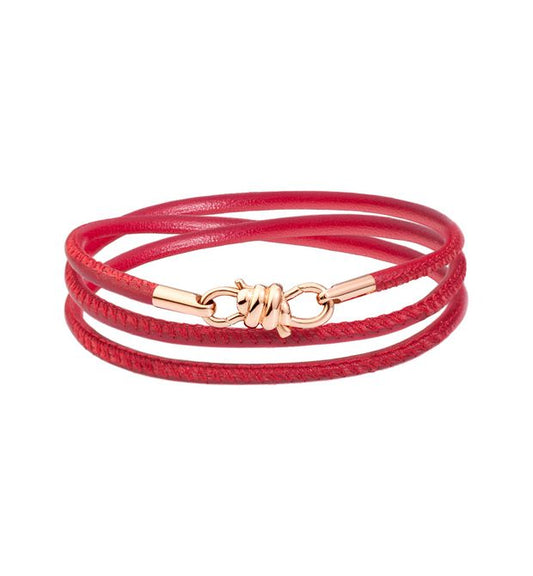Bracciale Nodo Oro Rosa 9 Kt Nappa Dodo DBB9008_KNOT0_LEB9R