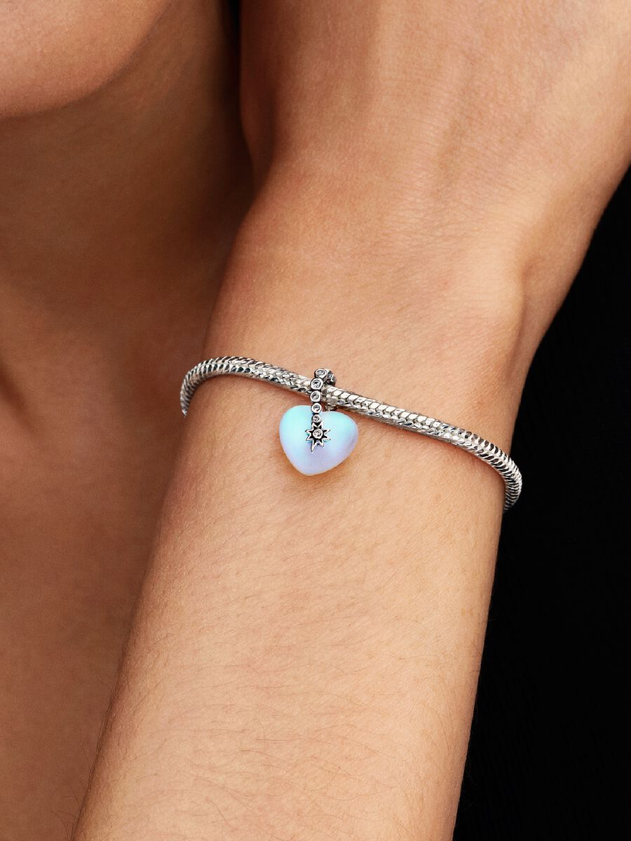 Charm Pendente Cuore e Stella Cadente Argento Sterling 925 Pandora 794143C01