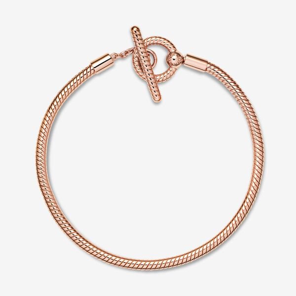 Bracelet With Snake Link and AT Bar Pandora Rose 589087C00