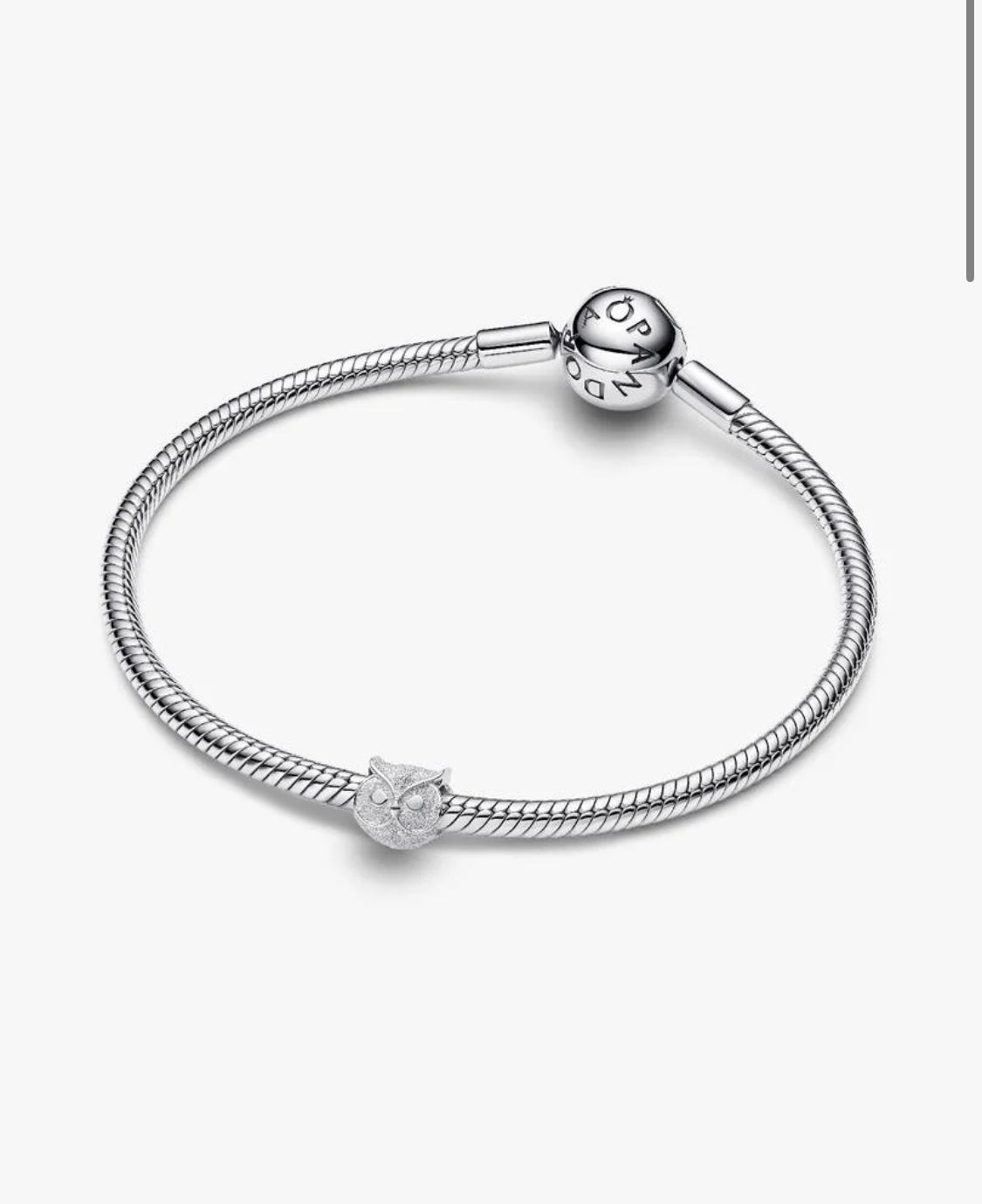 Mini Charm Gufo effetto diamantato Argento Sterling 925 Pandora 794525C00