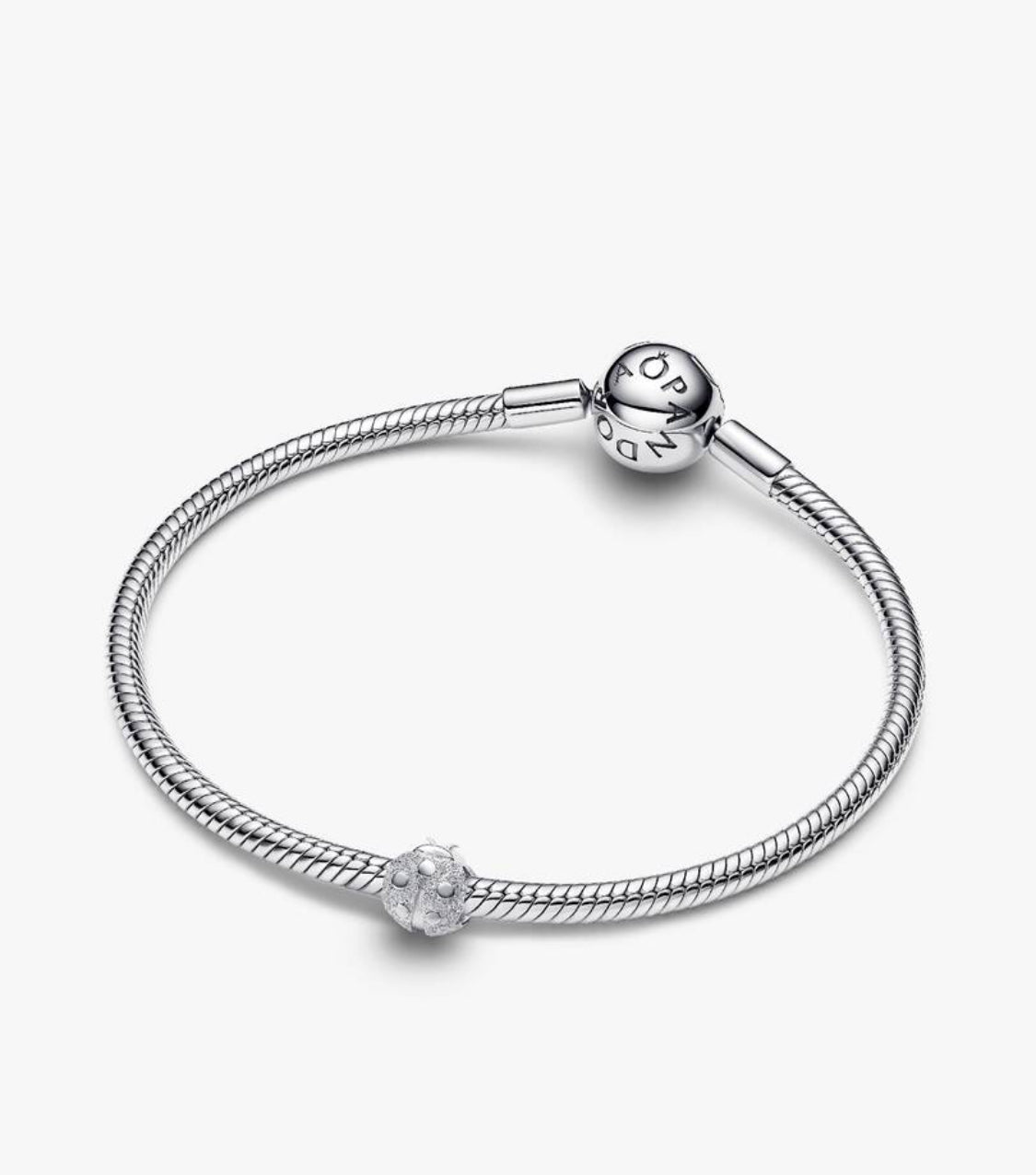 Mini Charm Coccinella effetto diamantato Argento Sterling 925 Pandora 794527C00