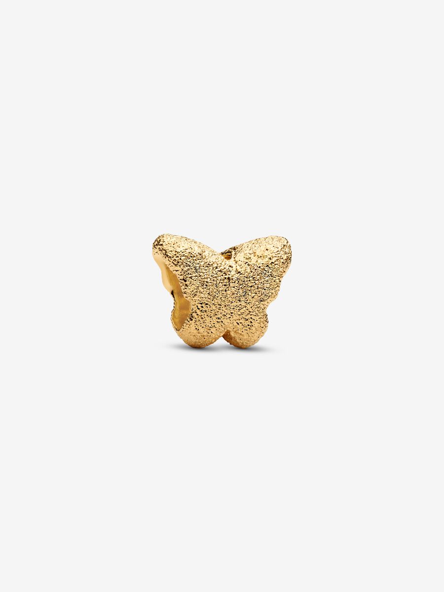 Mini Charm Farfalla effetto diamantato
Placcatura in Oro 14k Pandora 764046C00