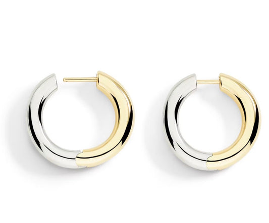Orecchini Hoop Argento & Oro Giallo Dodo DOC6005-ESSEN-00A9G