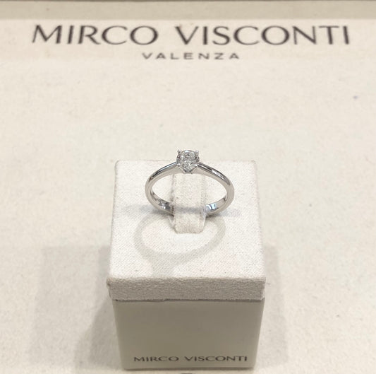 Anello Solitario in Oro Bianco Mirco Visconti U95/60