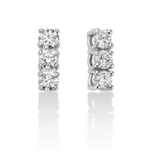 Orecchini Trilogy con Diamanti in Oro Bianco Miluna ERD2329-015G7