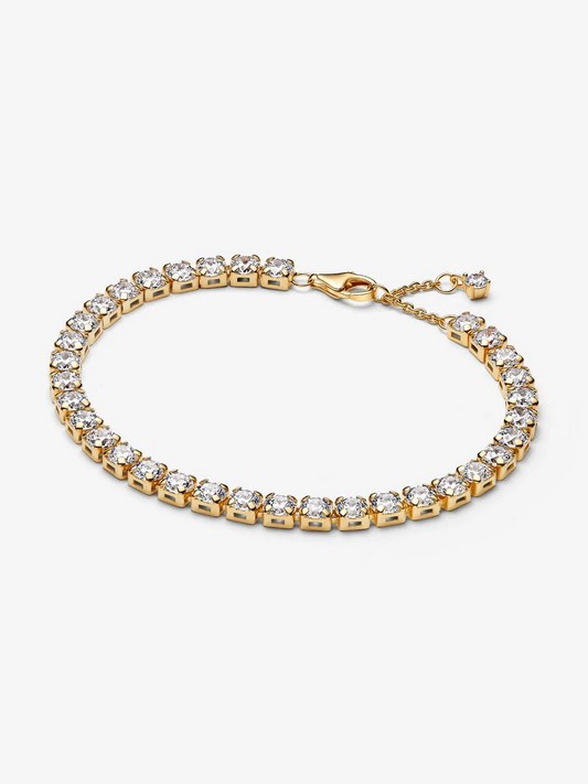 Bracciale Tennis con Pietre grandi Placcatura in Oro 14k Pandora 563539C01