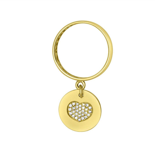 Fede Love Ring Yellow Gold Diamonds With Pasquale Bruni Pendant 13658g