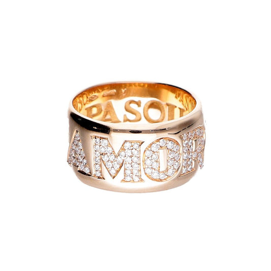 Love ring Fede Rose Gold Diamonds Pasquale Bruni 13131r
