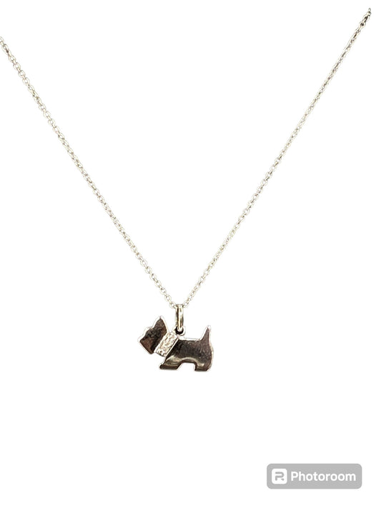 Girocollo Cane Oro Bianco 18 Kt E Diamanti Crivelli 370-XN2635