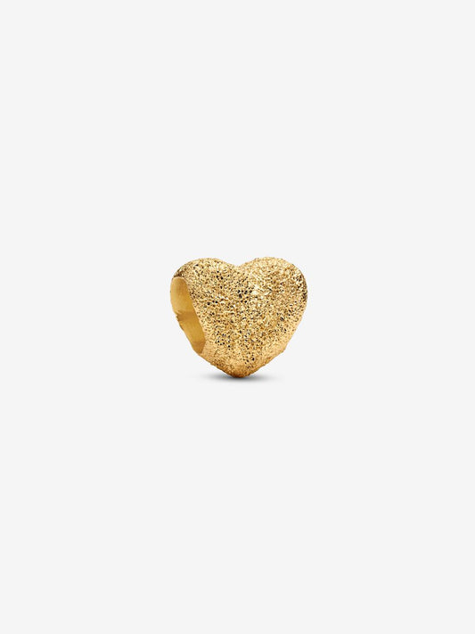 Mini Charm Cuore effetto diamantato Placcatura in Oro 14k Pandora 764000C00