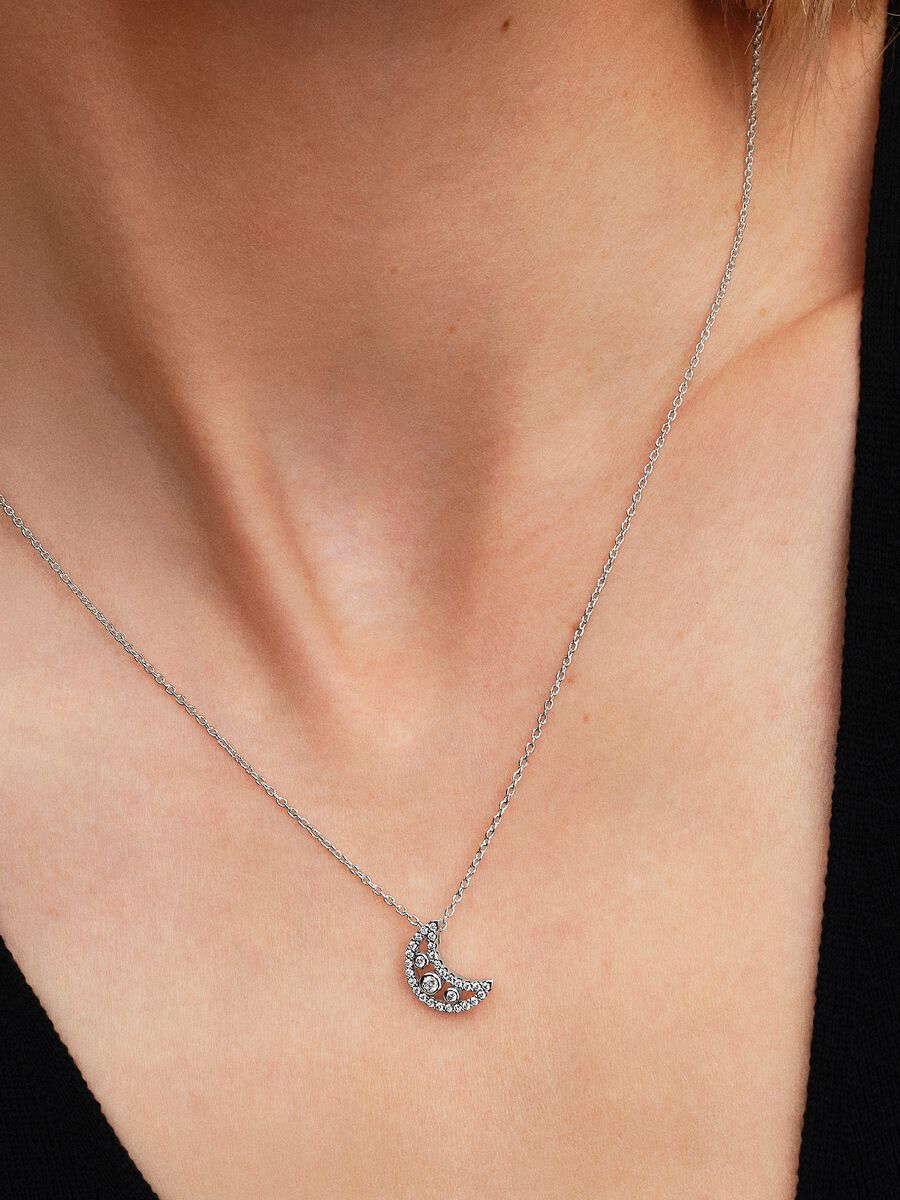 Collana con pendente Falce di luna Argento Sterling 925 Pandora 394259C01-50