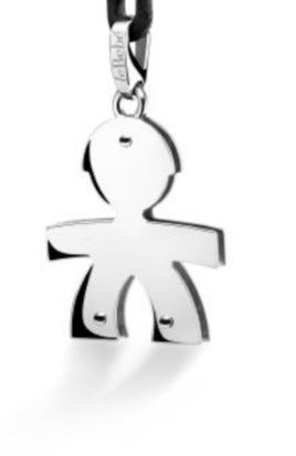 Ciondolo “I Classici” Con Sagoma Bimbo In Oro Bianco Le Bebè LBB002-N