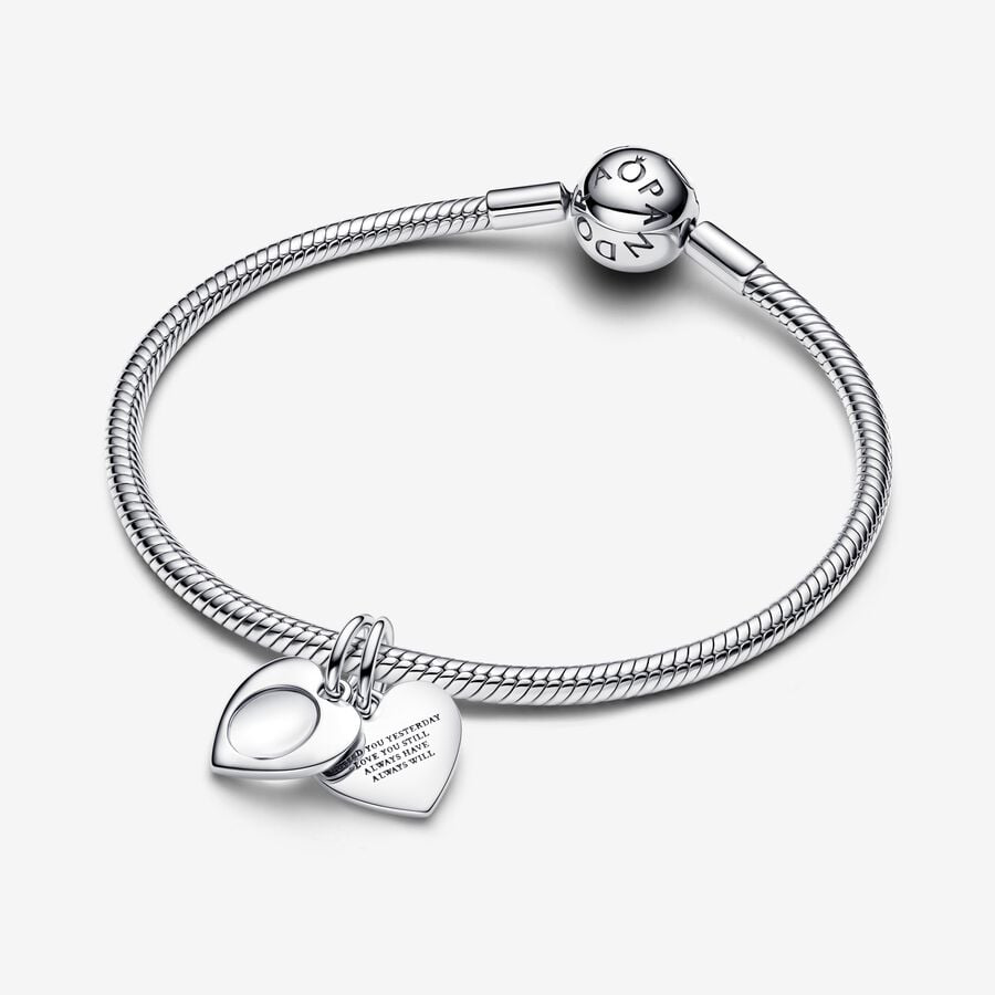 Charm Pendente Cuore con Lente di Ingrandimento da incidere Pandora 793671C00