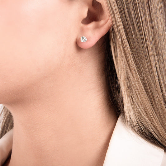 Orecchini Punto Luce con Diamante in Oro Bianco Mirco Visconti IU14/110