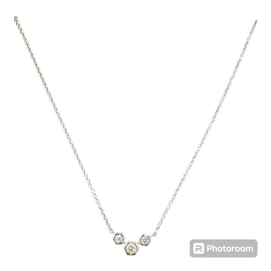 Girocollo Tris Diamanti Oro Bianco 18 Kt Crivelli 370-XN6952