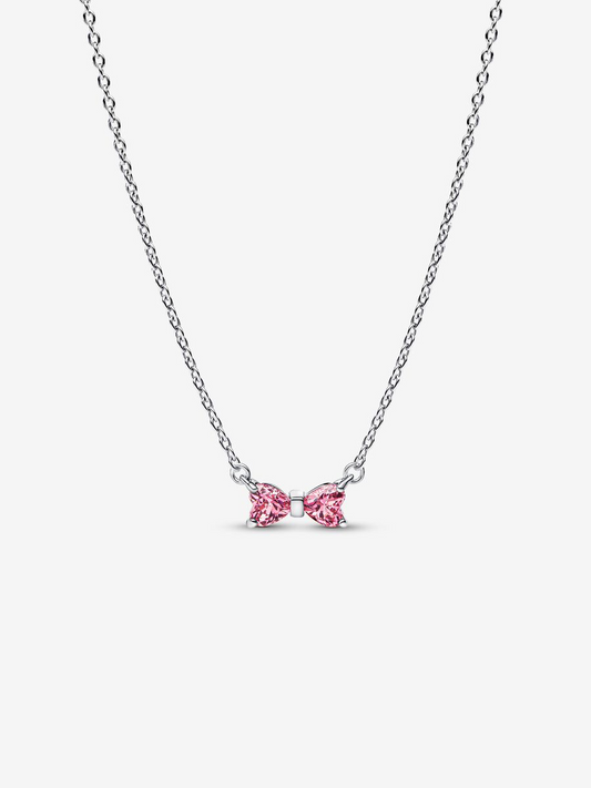 Collana Fiocco Luminoso Rosa Argento Sterling 925 Pandora 394235C01-45