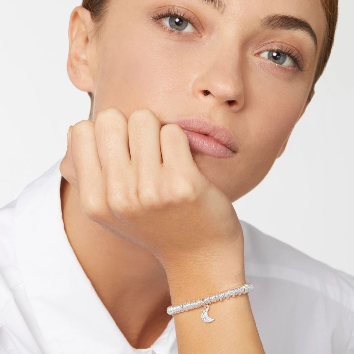 Ciondolo Luna Oro Rosa e Topazio Blu Dodo DMB8045-MOONS-0OY9R