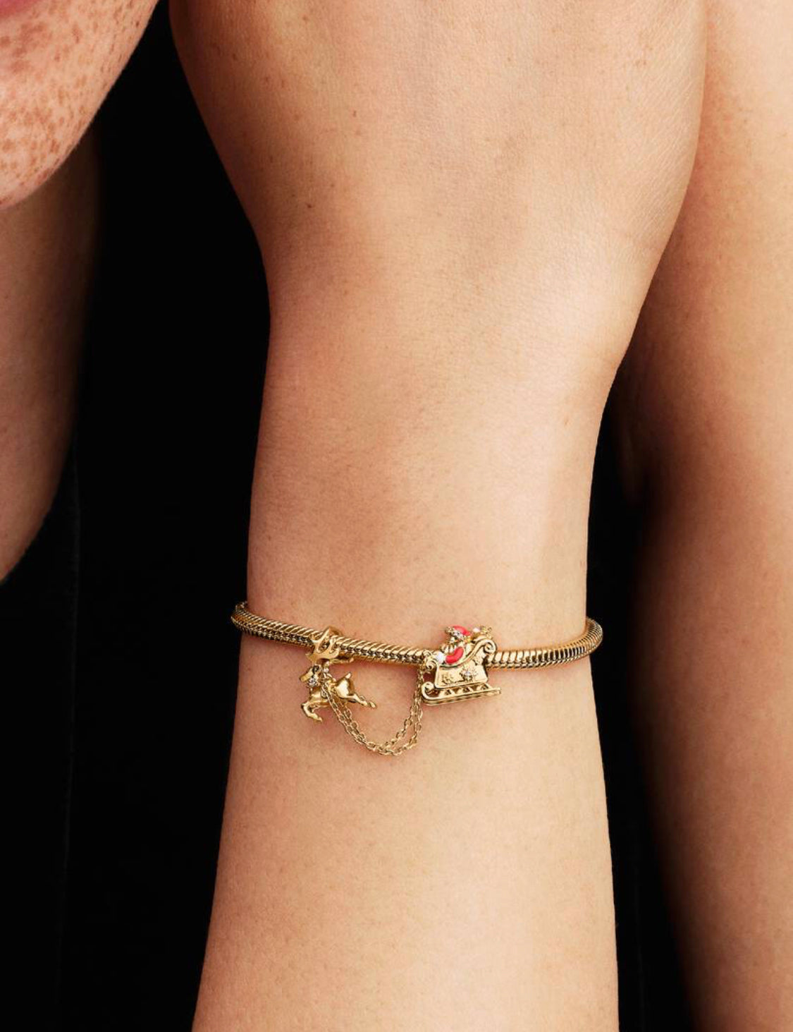 Charm Slitta di Babbo Natale e la sua renna Pandora 765056C01