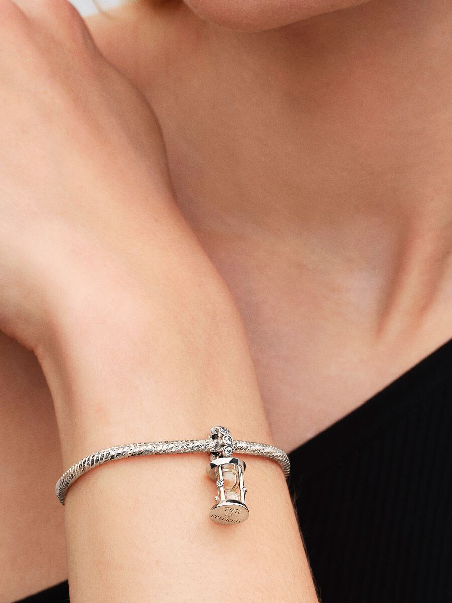 Charm Pendente Clessidra "Time is Precious" Argento Sterling 925 Pandora 794140C01