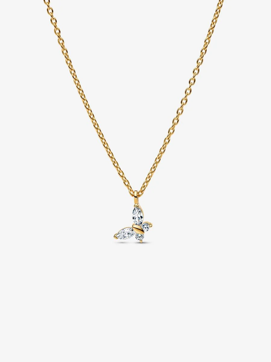 Collana con pendente Farfalla Placcatura in Oro 14k Pandora 364267C01-45