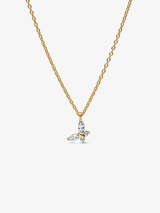 Collana con pendente Farfalla Placcatura in Oro 14k Pandora 364267C01-45