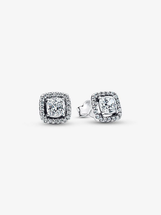Orecchini a lobo Punto Luce quadrato Argento Sterling 925 Pandora 293551C02