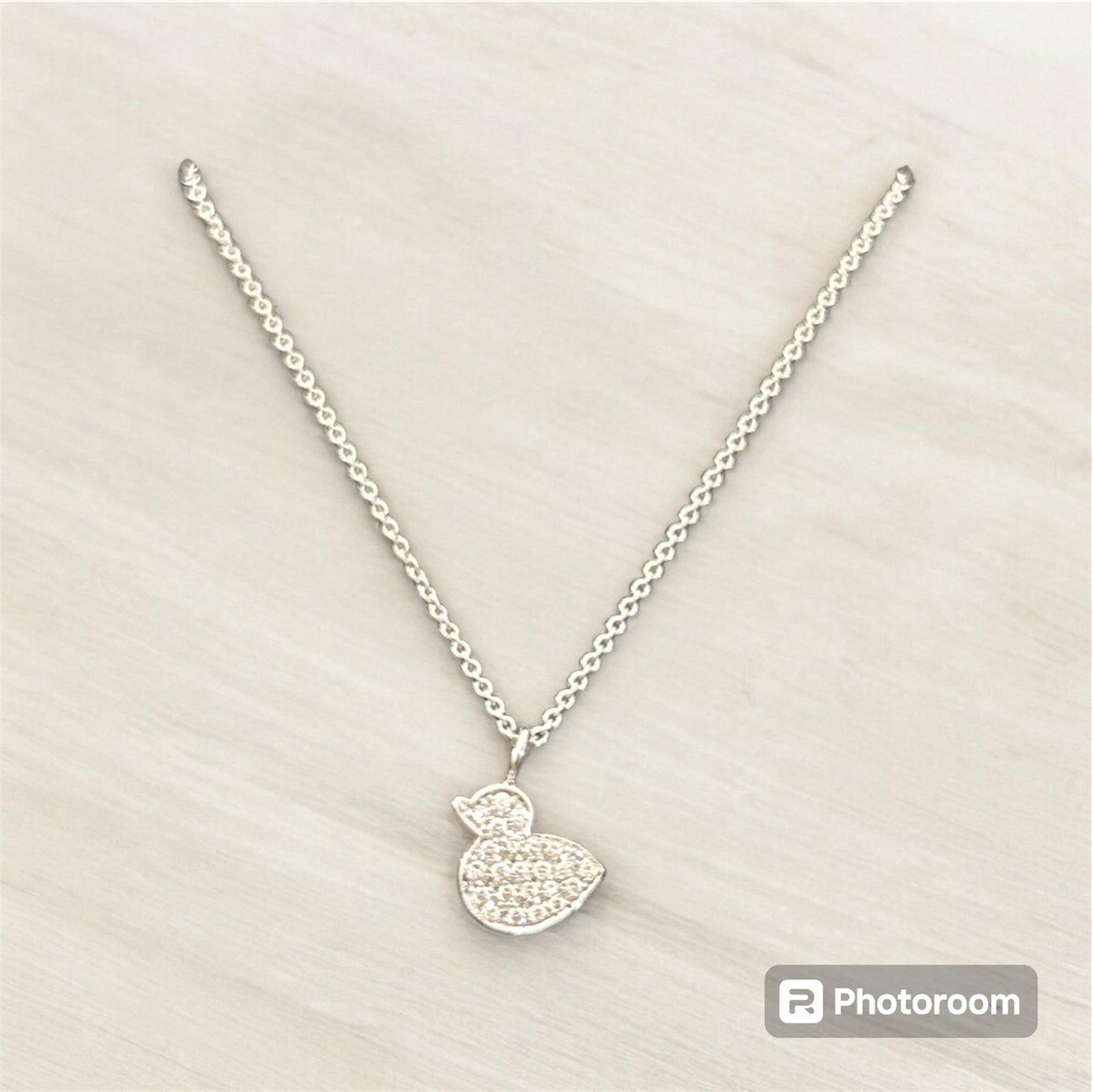 Girocollo Paperella Pavé Oro Bianco 18 Kt E Diamanti Crivelli 237-397C