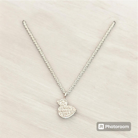 Girocollo Paperella Pavé Oro Bianco 18 Kt E Diamanti Crivelli 237-397C