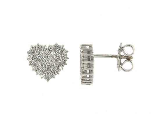 Orecchini a Cure con Diamante in Oro Bianco Mirco Visconti P1432/30