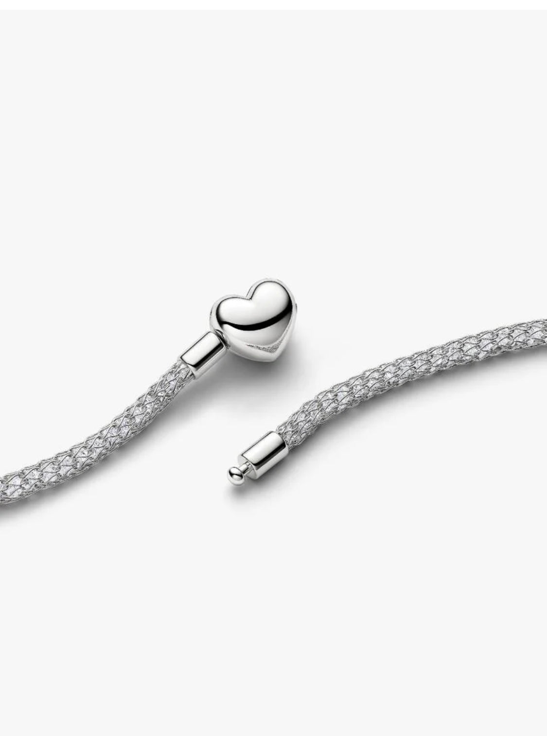 Collana Maglia Mesh con pietre luminose e Chiusura a Cuore Pandora 335080C01-45