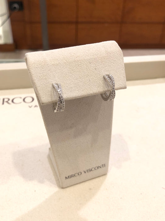 Orecchini con Diamante in Oro Bianco Mirco Visconti Z514