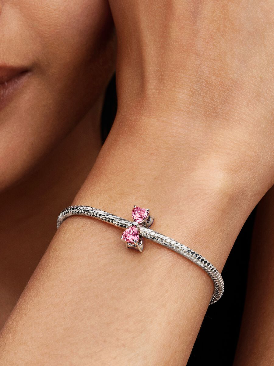 Charm Fiocco Luminoso Rosa Argento Sterling 925 Pandora 794253C01