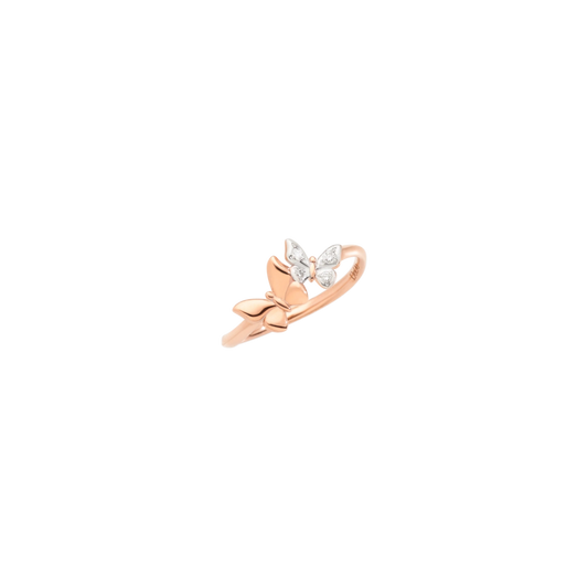 Precious Butterfly Ring9kt Rose Gold White Diamonds Dodo DAC2001_BFLYS_DB09R